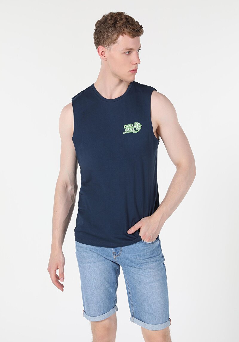 Показати інформацію про Майка Чоловіча Синя  Cl1059132