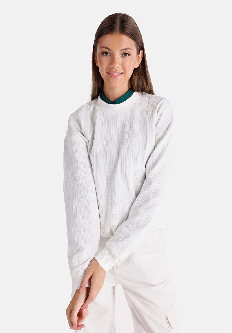 Показати інформацію про Футболка З Довгим Рукавом Жіноча Біла  Cl1065156