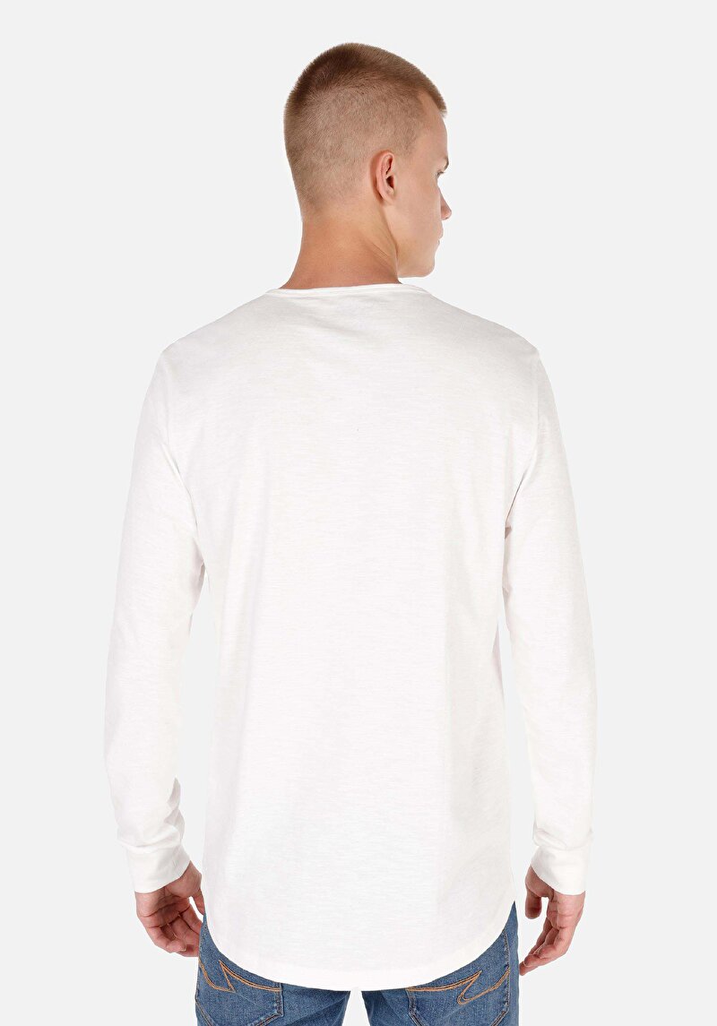 Показати інформацію про Футболка З Довгим Рукавом Чоловіча Біла  Cl1065872