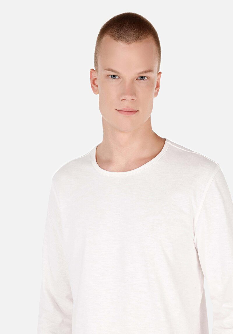 Показати інформацію про Футболка З Довгим Рукавом Чоловіча Біла  Cl1065872