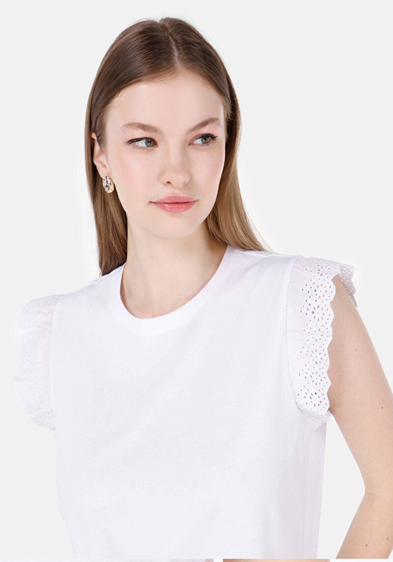 Показати інформацію про Футболка З Коротким Рукавом Жіноча Біла  Cl1069166