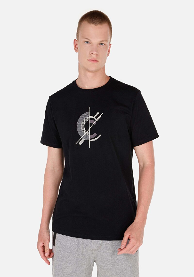Зображення Футболка З Коротким Рукавом Чоловіча Чорна  Cl1070105