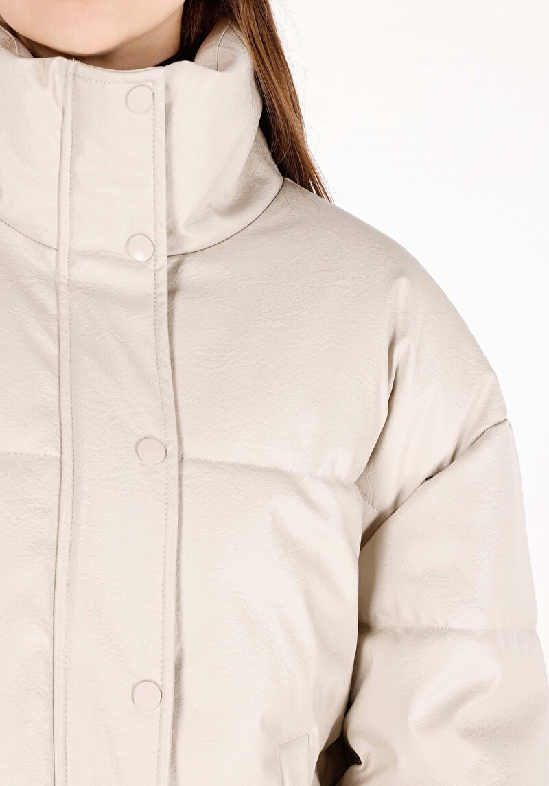 Показати інформацію про Куртка З Еко-шкіри Жіноча Сіра  Cl1070960