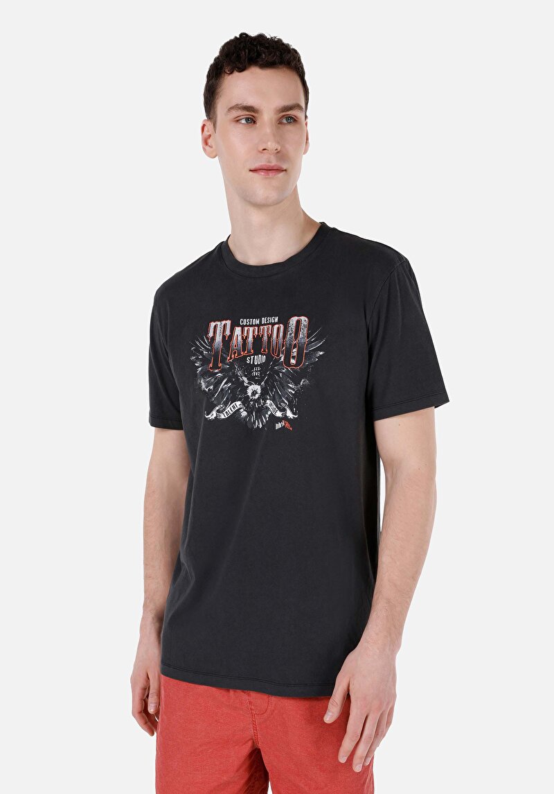 Зображення Футболка З Коротким Рукавом Чоловіча Чорна  Cl1067786