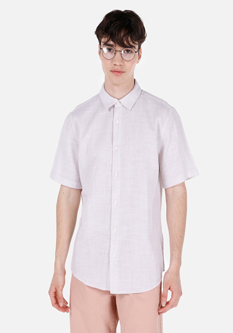 Зображення Сорочка З Коротким Рукавом Чоловіча Бежева  Cl1067835