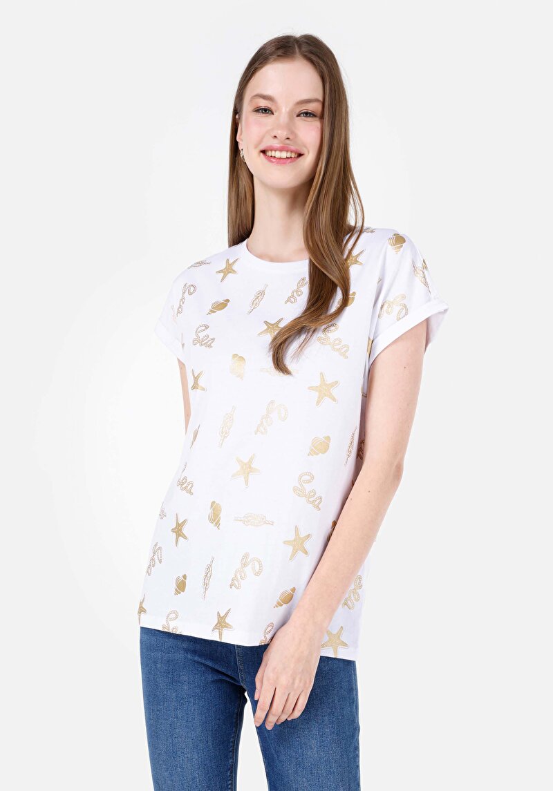 Зображення Футболка З Коротким Рукавом Жіноча Біла  Cl1068007