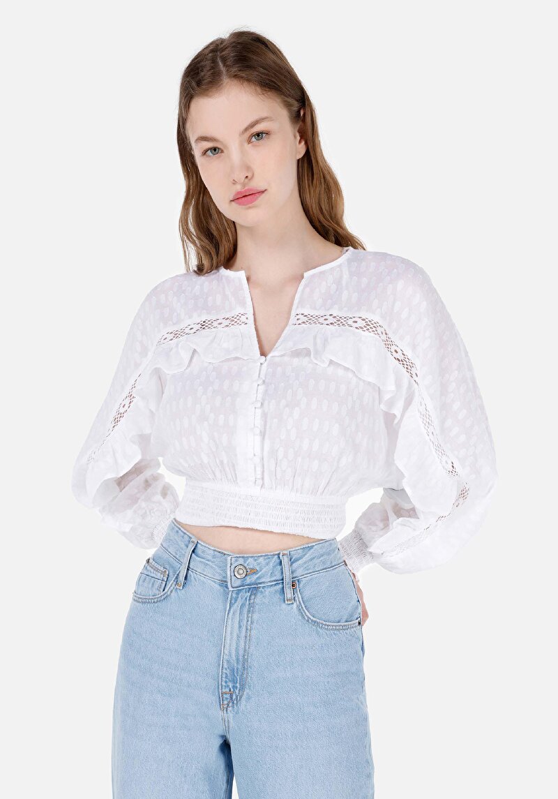 Показати інформацію про Сорочка З Довгим Рукавом Жіноча Біла  Cl1069188