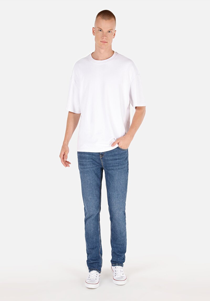 Зображення 044 Karl Джинси Чоловічі Блакитні Прямого Крою Cl1071284