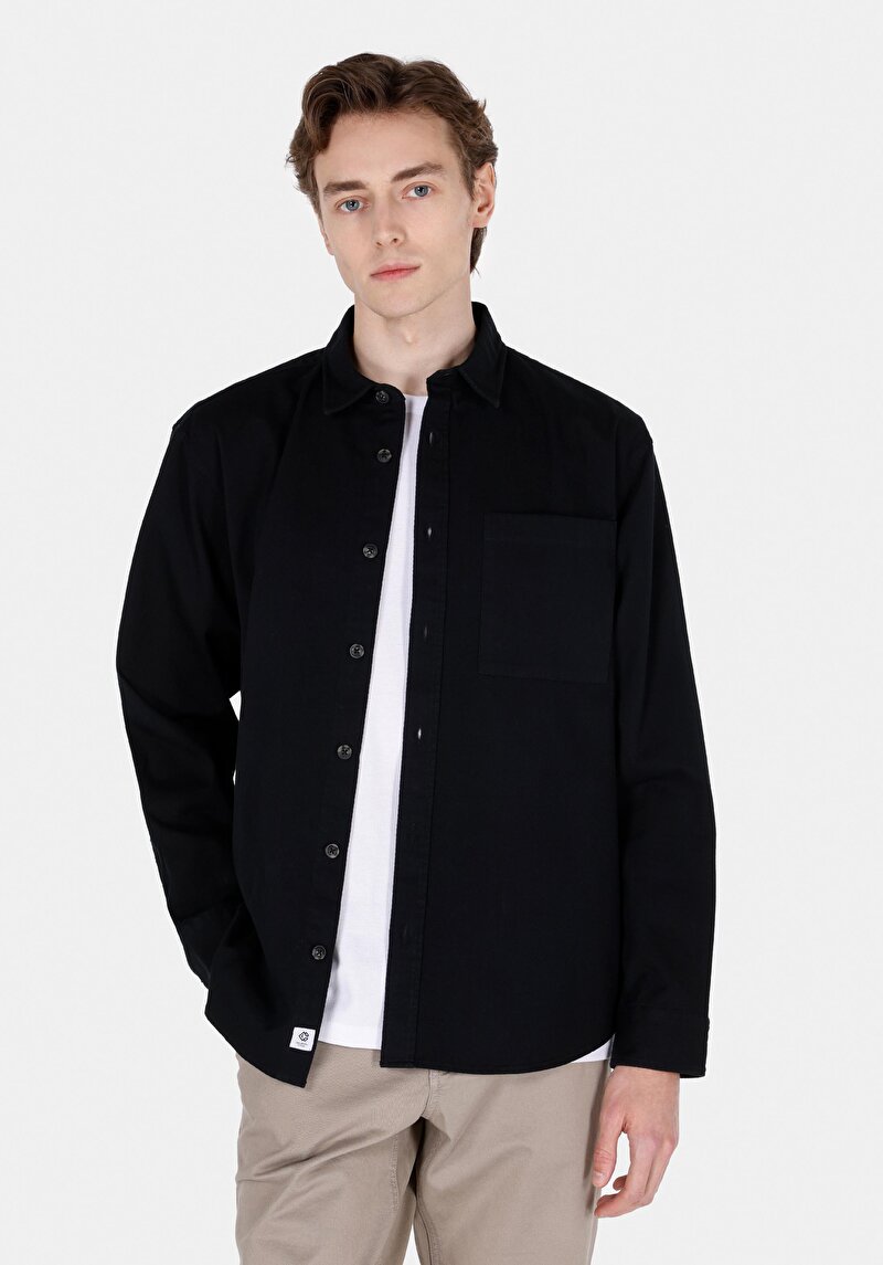 Зображення Сорочка З Довгим Рукавом Чоловіча Чорна Cl1073012