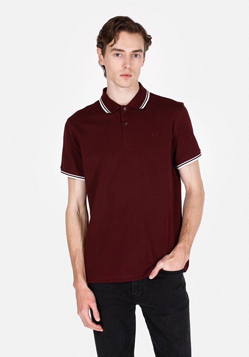 Зображення Поло З Коротким Рукавом Чоловіче Фіолетове  Cl1074313