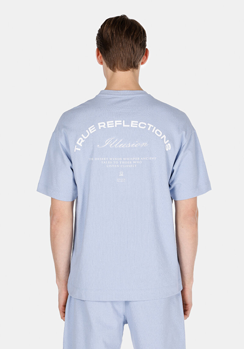 Показати інформацію про Футболка З Коротким Рукавом Чоловіча Блакитна  Cl1074154