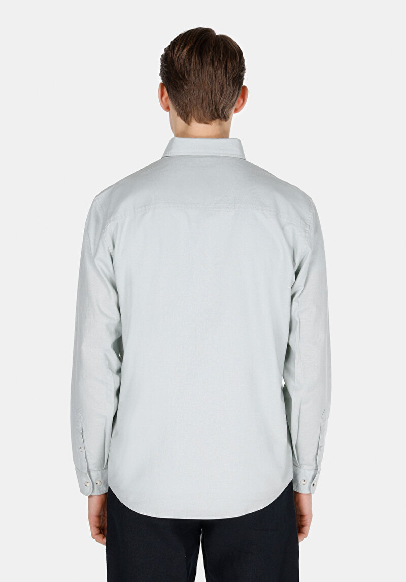 Зображення Сорочка З Довгим Рукавом Чоловіча Зелена Cl1074489