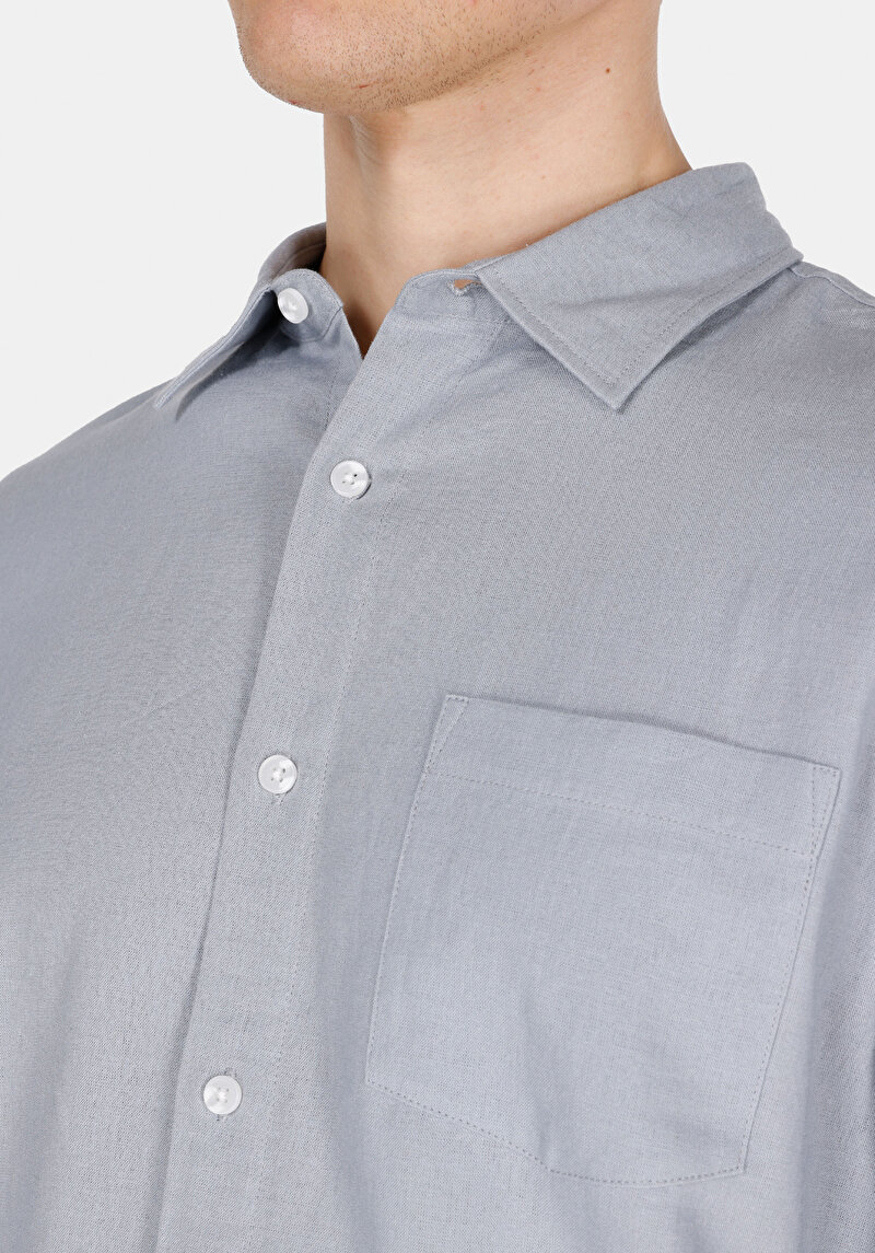 Показати інформацію про Сорочка З Довгим Рукавом Чоловіча Сіра  Cl1074490