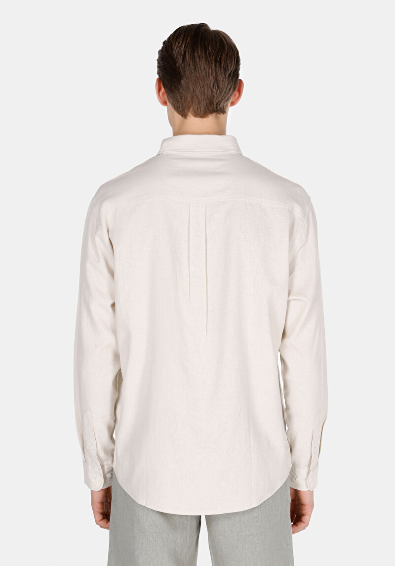 Показати інформацію про Сорочка З Довгим Рукавом Чоловіча Бежева  Cl1074490