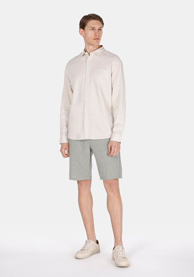 Показати інформацію про Сорочка З Довгим Рукавом Чоловіча Бежева  Cl1074490