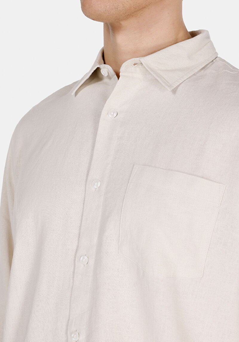 Показати інформацію про Сорочка З Довгим Рукавом Чоловіча Бежева  Cl1074490