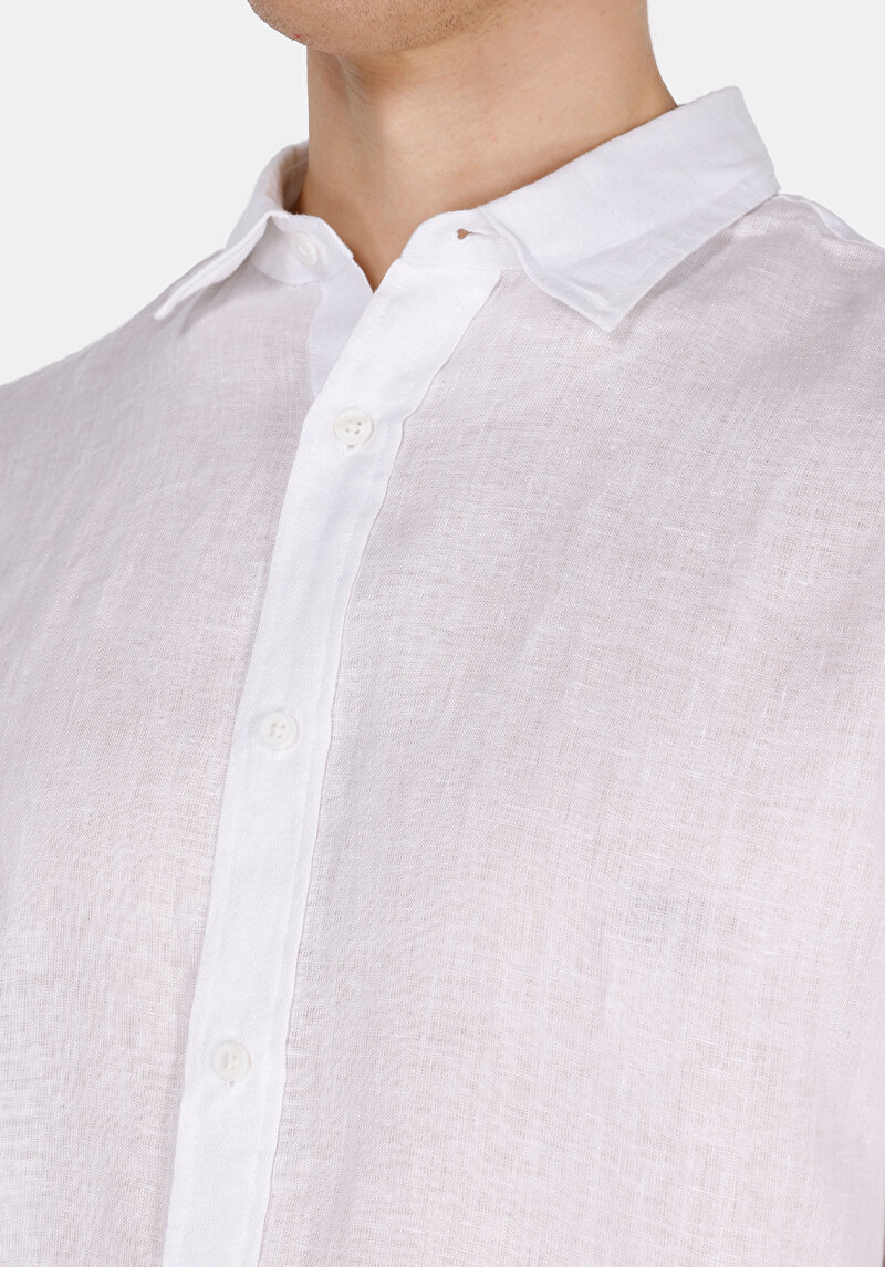 Показати інформацію про Сорочка З Довгим Рукавом Чоловіча Біла  Cl1074493