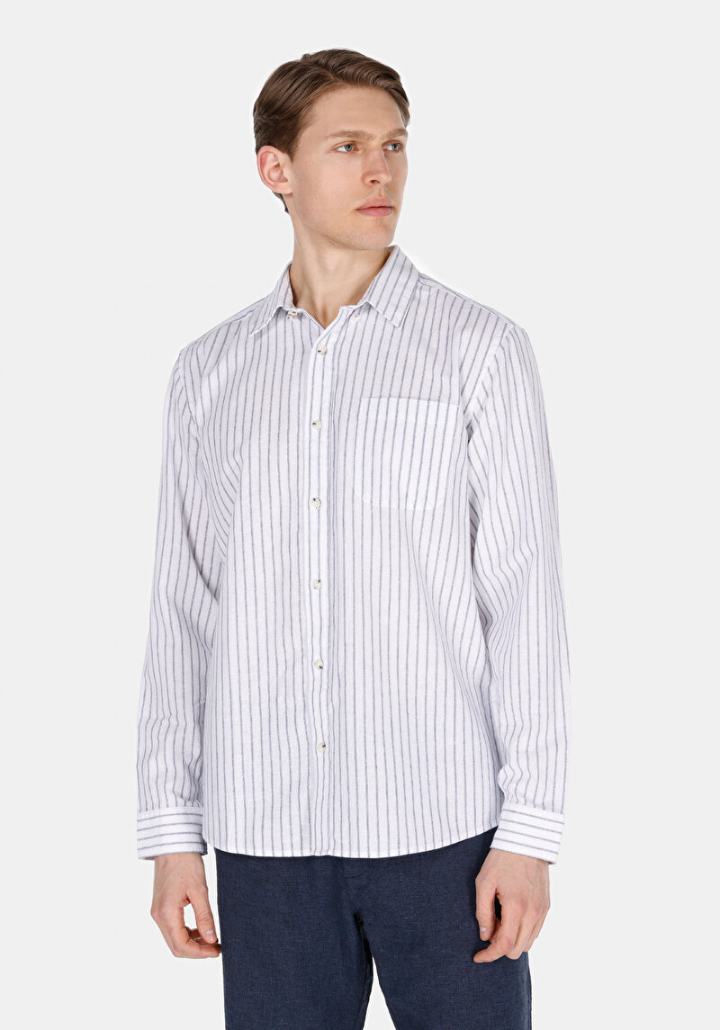 Зображення Сорочка З Довгим Рукавом Чоловіча Синя Cl1074495