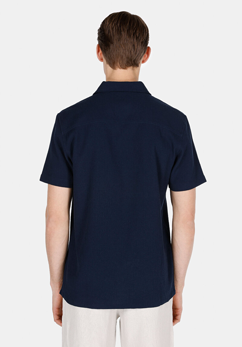 Показати інформацію про Сорочка З Коротким Рукавом Чоловіча Синя  Cl1074511