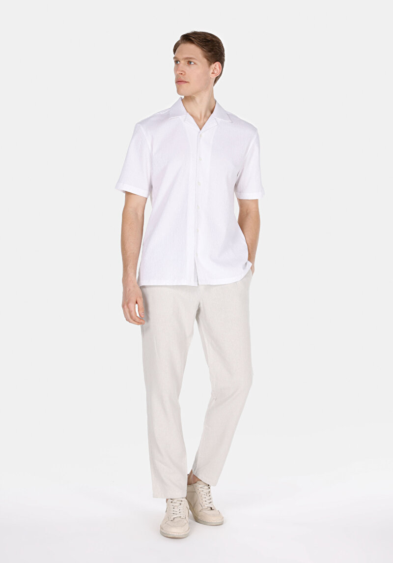 Показати інформацію про Сорочка З Коротким Рукавом Чоловіча Біла  Cl1074590