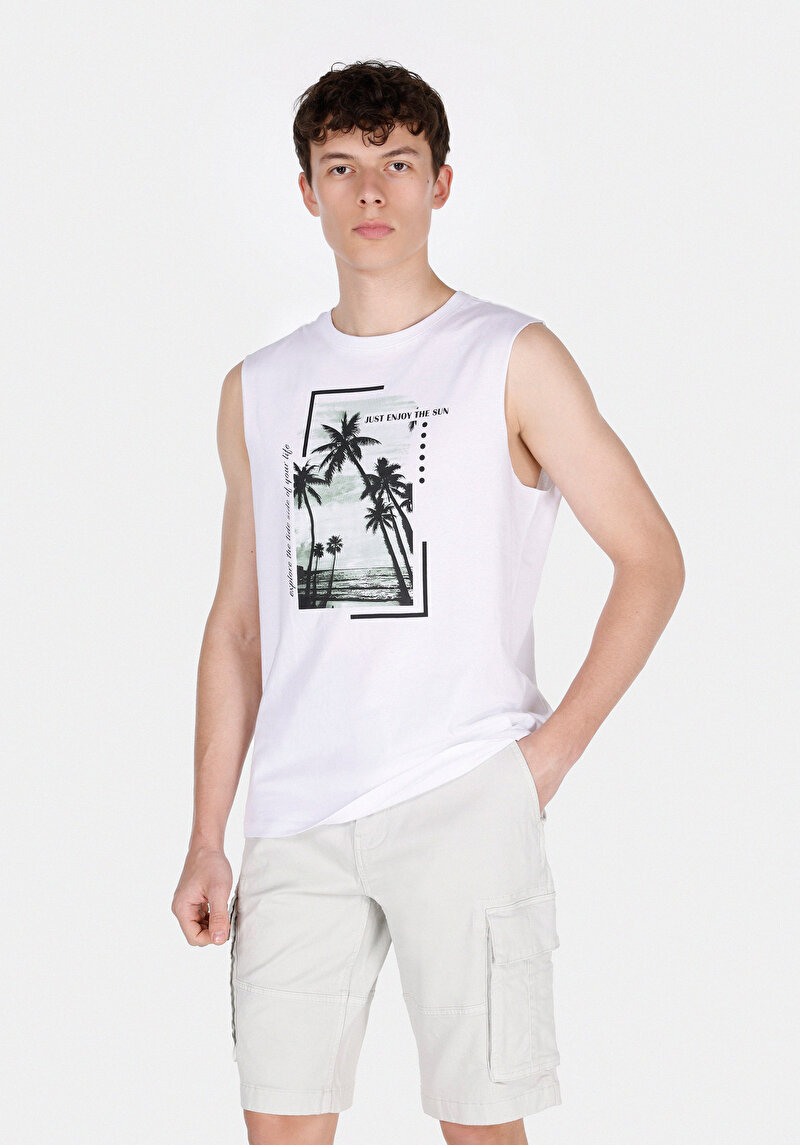 Зображення Футболка З Коротким Рукавом Чоловіча Біла  Cl1068814