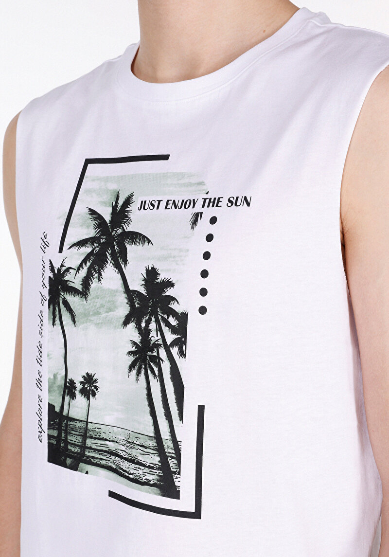 Показати інформацію про Футболка З Коротким Рукавом Чоловіча Біла  Cl1068814