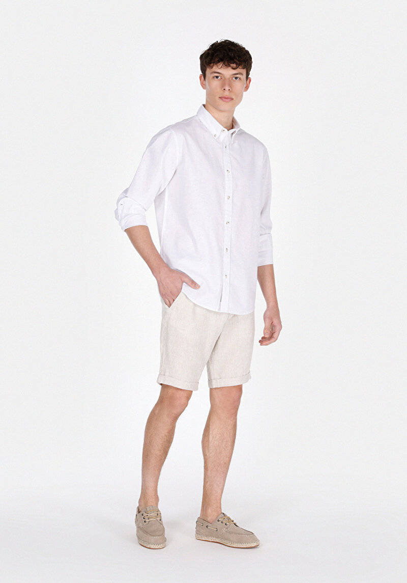 Показати інформацію про Сорочка З Довгим Рукавом Чоловіча Біла  Cl1074489