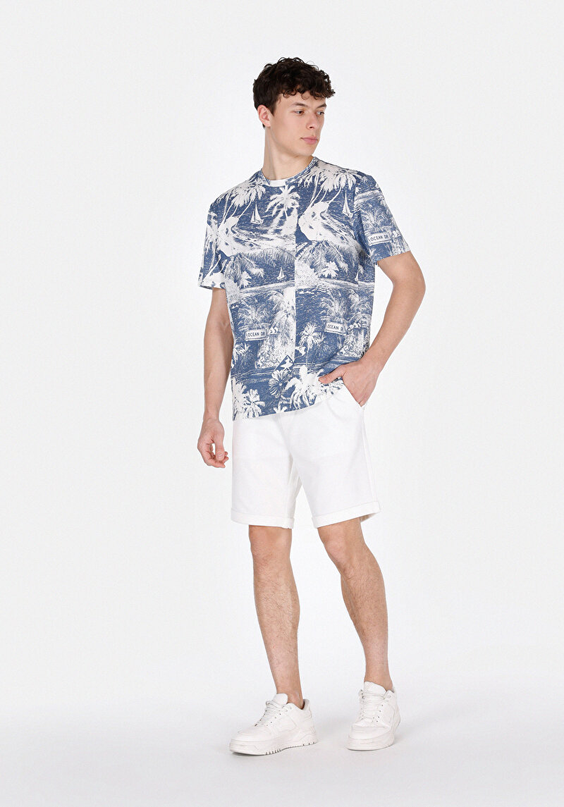 Показати інформацію про Футболка З Коротким Рукавом Чоловіча Блакитна  Cl1074705