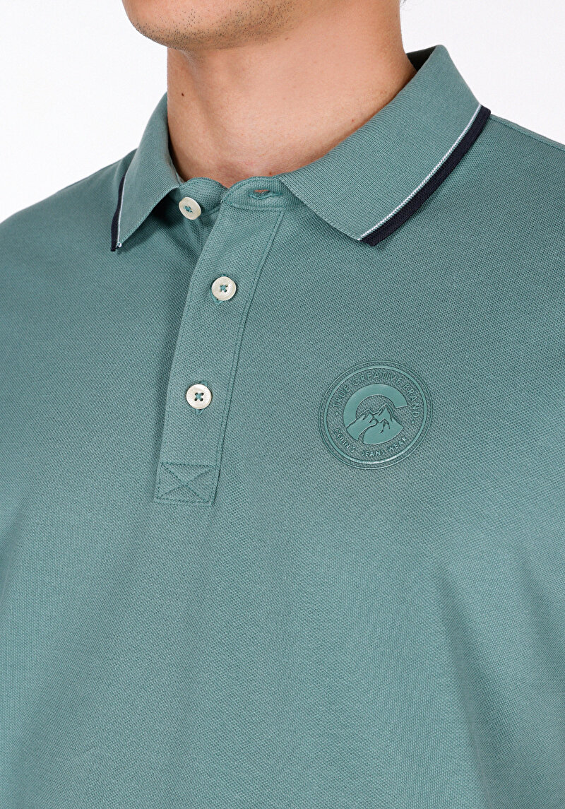 Показати інформацію про Поло З Коротким Рукавом Чоловіче Зелене  Cl1074146