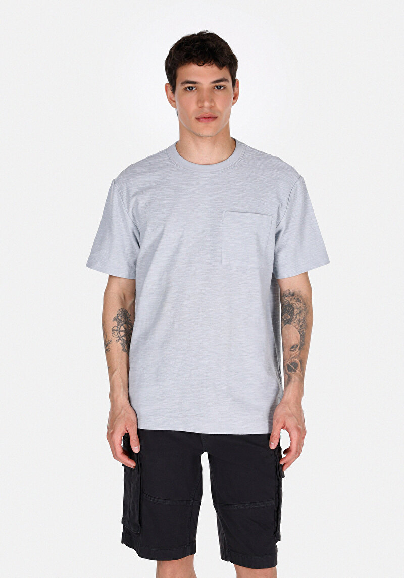 Зображення Футболка З Коротким Рукавом Чоловіча Блакитна  Cl1074161