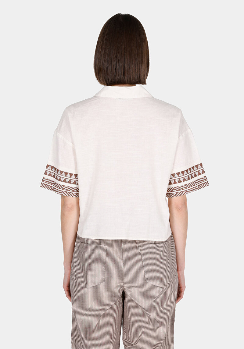 Зображення Сорочка З Коротким Рукавом Жіноча Бежева Cl1073356