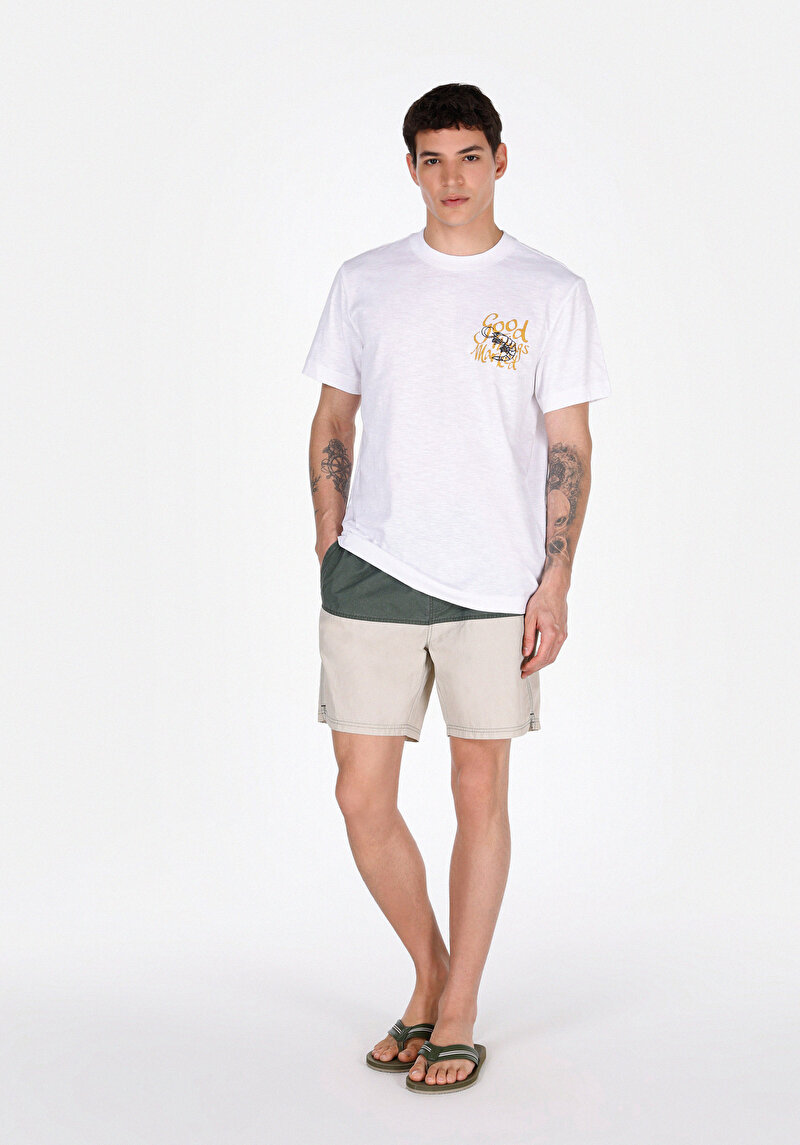 Показати інформацію про Футболка З Коротким Рукавом Чоловіча Біла  Cl1074218