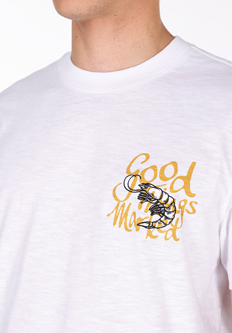 Показати інформацію про Футболка З Коротким Рукавом Чоловіча Біла  Cl1074218