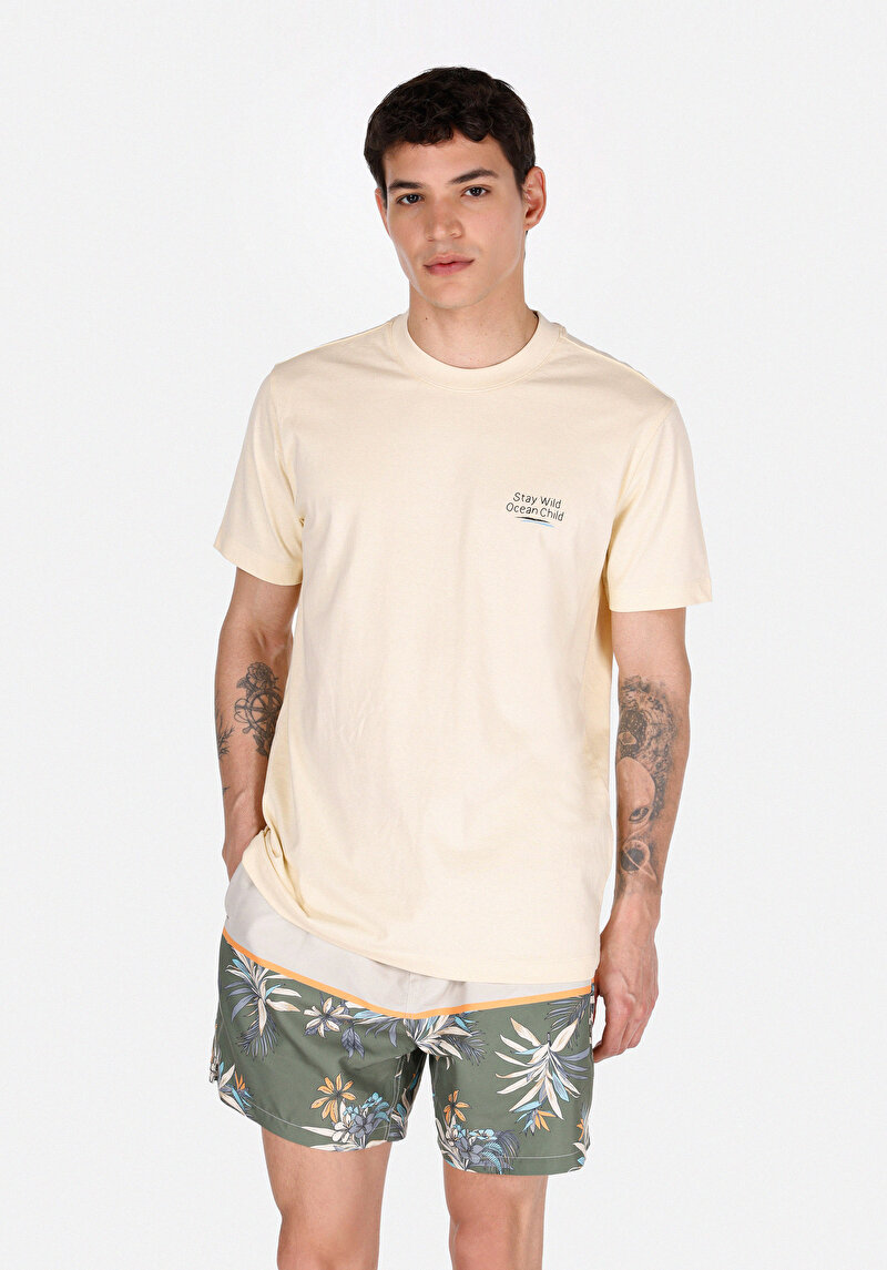 Зображення Футболка З Коротким Рукавом Чоловіча Жовта  Cl1074483