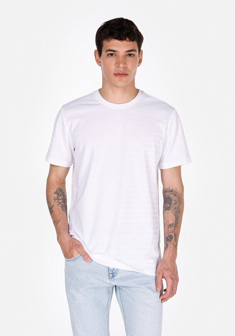 Показати інформацію про Футболка З Коротким Рукавом Чоловіча Біла  Cl1074808