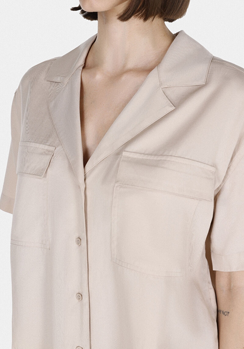 Зображення Сорочка З Коротким Рукавом Жіноча Бежева Cl1074532