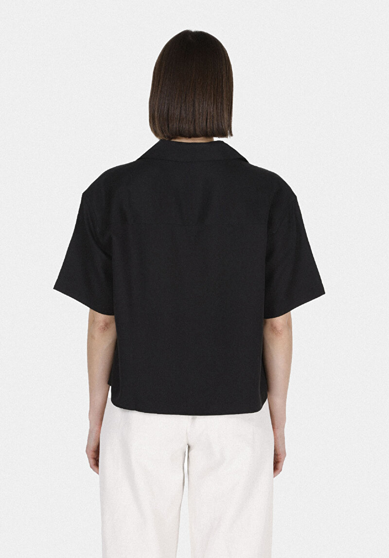 Показати інформацію про Сорочка З Коротким Рукавом Жіноча Чорна  Cl1074532