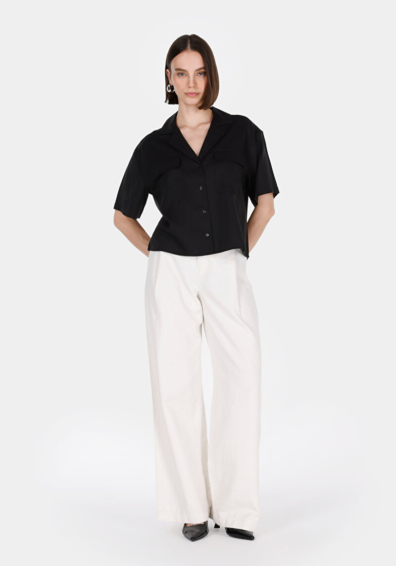 Показати інформацію про Сорочка З Коротким Рукавом Жіноча Чорна  Cl1074532