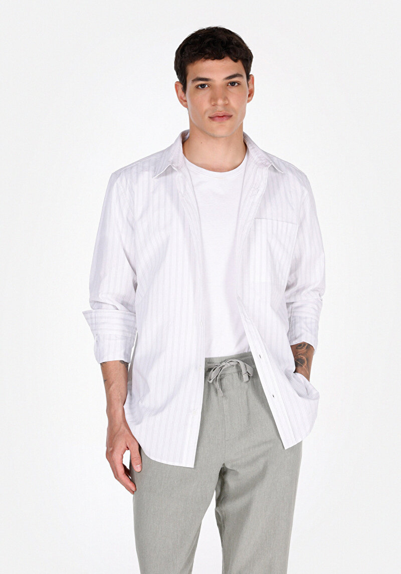 Зображення Сорочка З Довгим Рукавом Чоловіча Біла Cl1074498