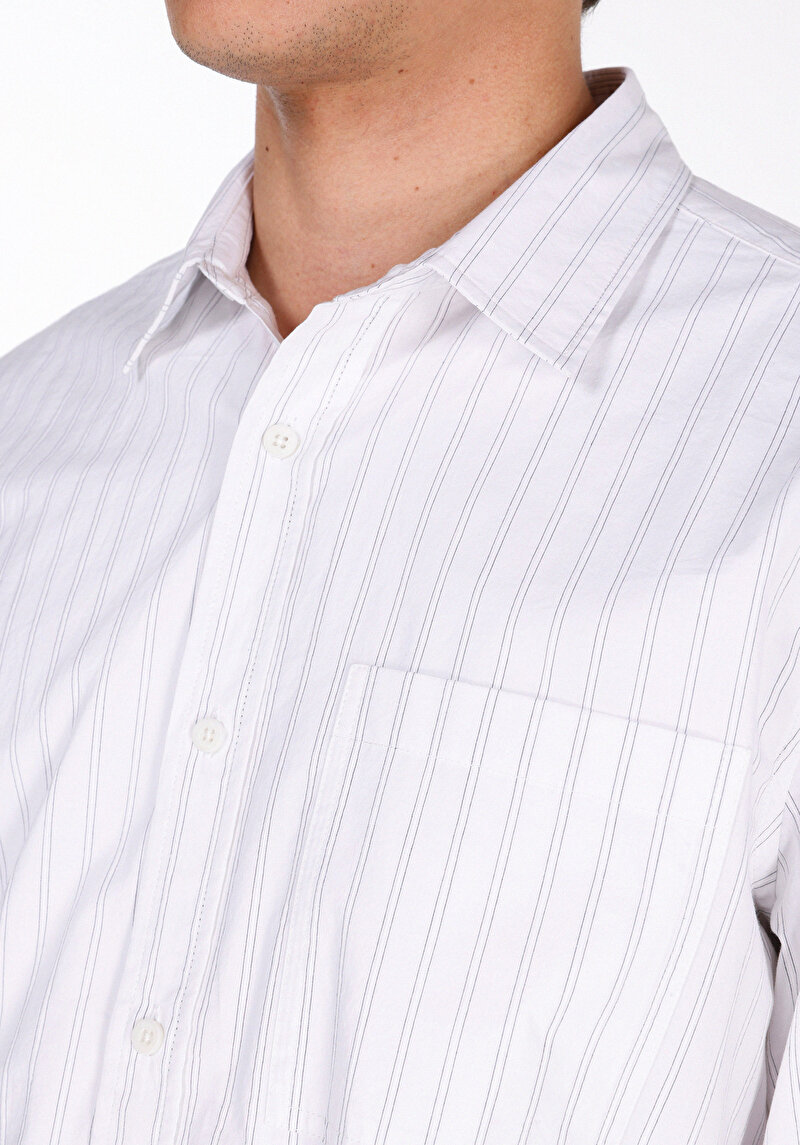 Показати інформацію про Сорочка З Довгим Рукавом Чоловіча Біла  Cl1074498