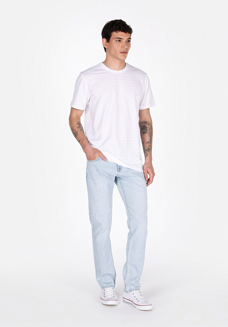 Зображення 044 Karl Джинси Чоловічі Блакитні Прямого Крою Cl1074739