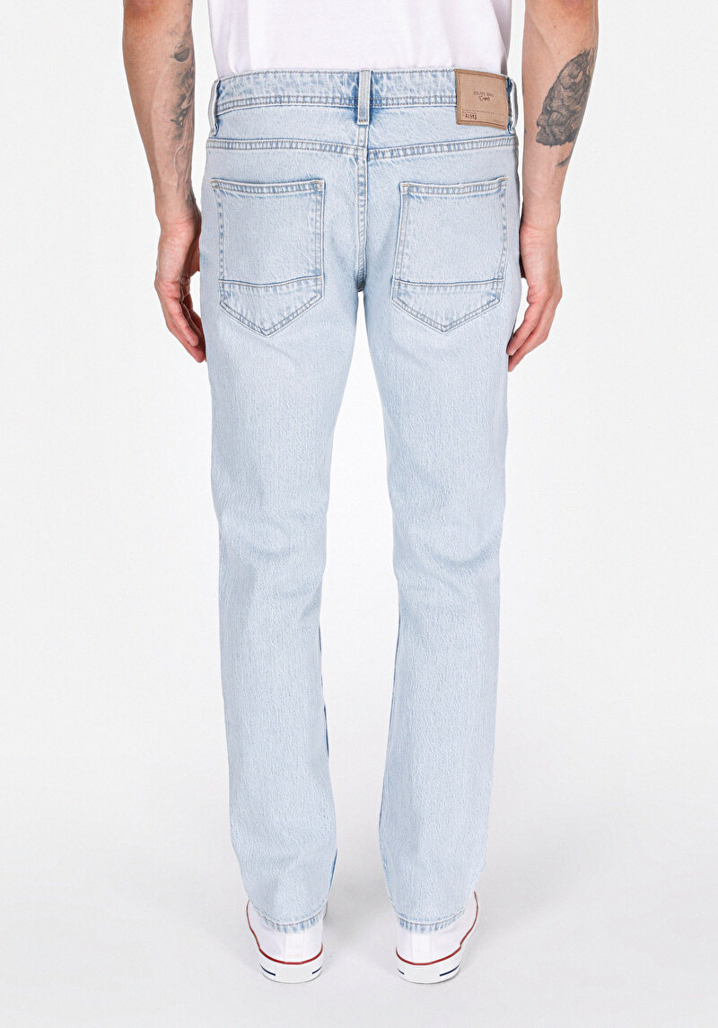 Зображення 044 Karl Джинси Чоловічі Блакитні Прямого Крою Cl1074739
