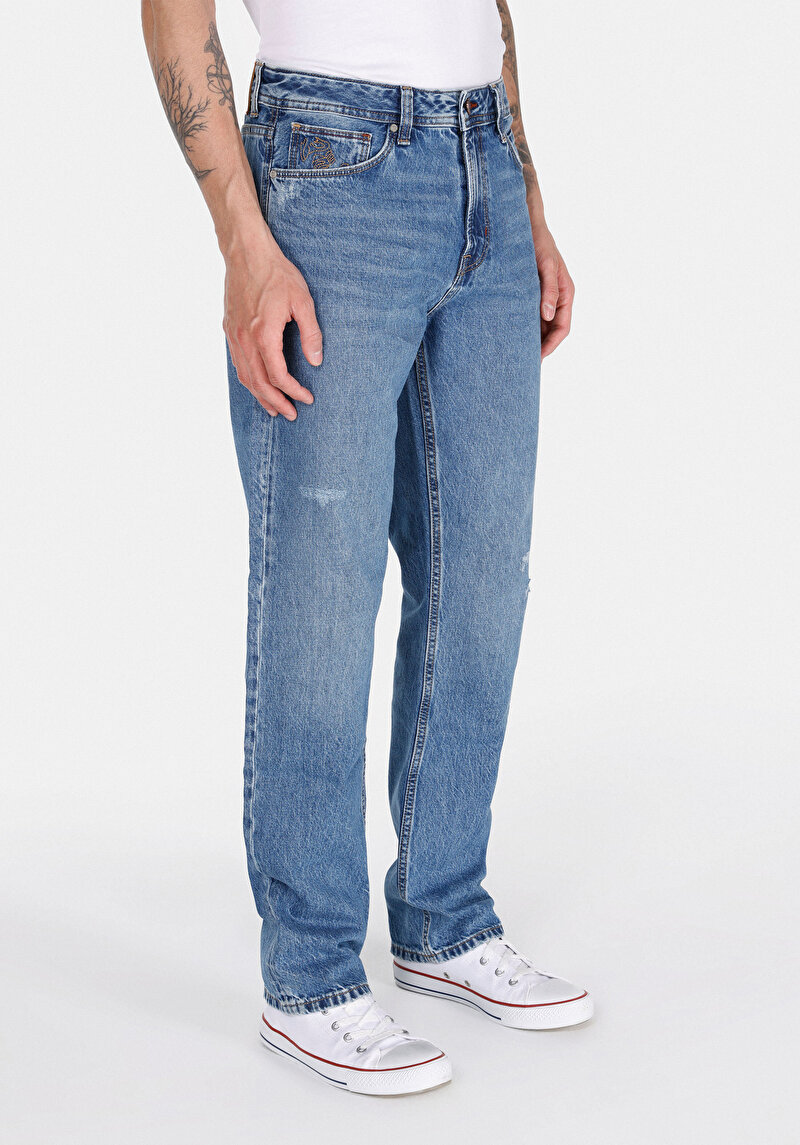 Зображення 045 David Джинси Чоловічі Блакитні Класичного Крою Cl1073396