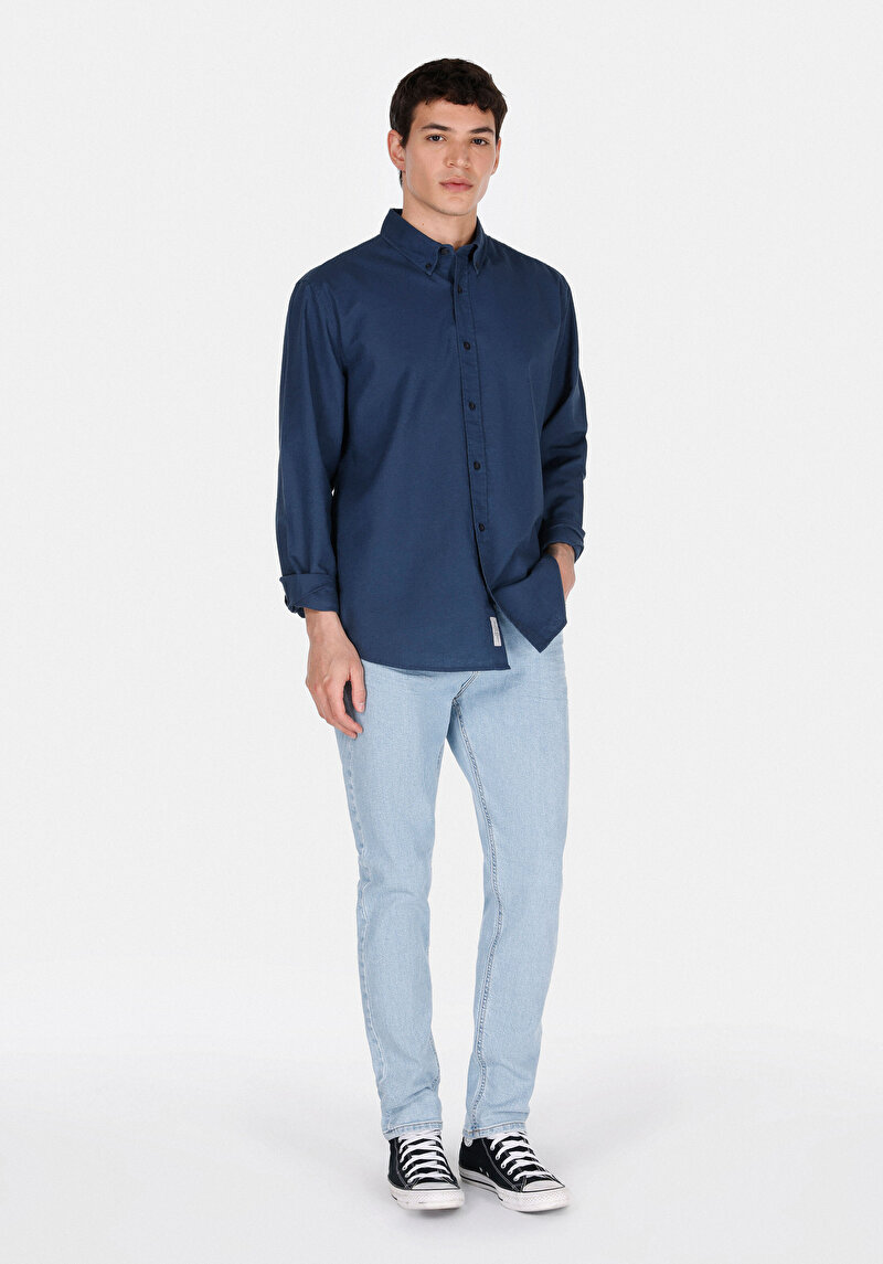 Зображення Сорочка З Довгим Рукавом Чоловіча Синя Cl1074489