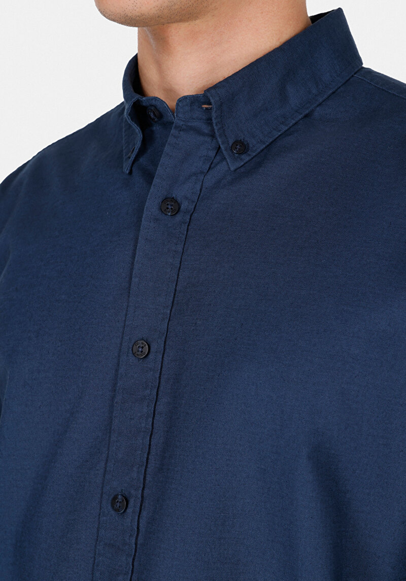 Показати інформацію про Сорочка З Довгим Рукавом Чоловіча Синя  Cl1074489