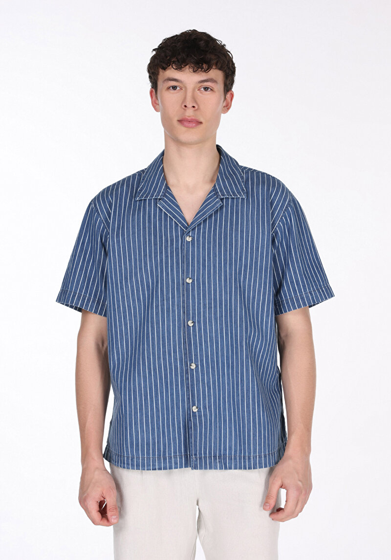 Зображення 145 Elias Сорочка З Коротким Рукавом Чоловіча Блакитна  Cl1075129