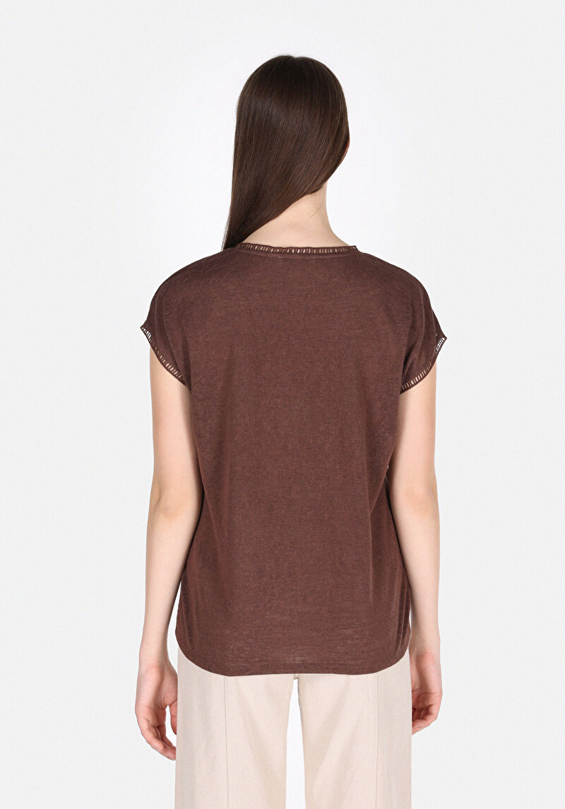 Показати інформацію про Футболка З Коротким Рукавом Жіноча Коричнева  Cl1074594