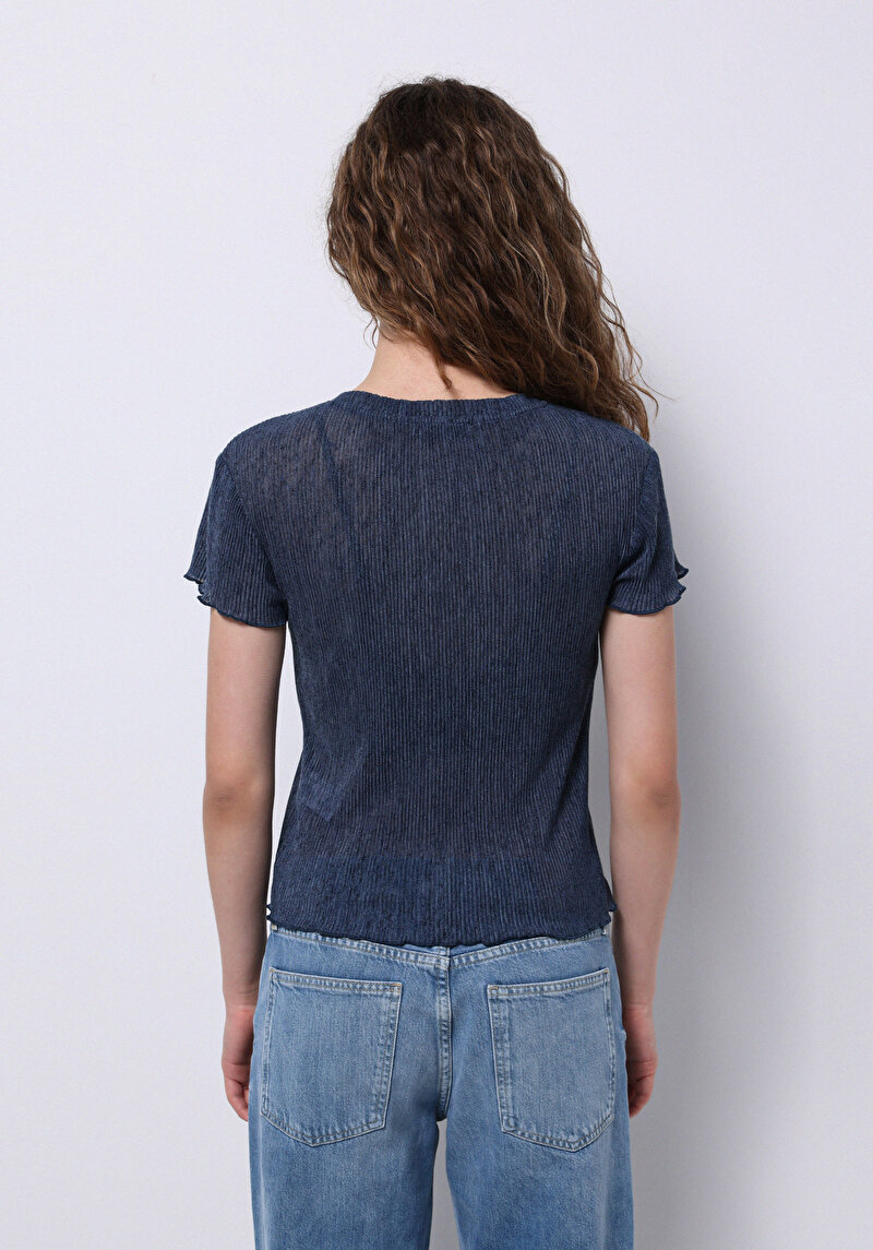 Показати інформацію про Блуза З Коротким Рукавом Жіночий Блакитна  Cl1073173