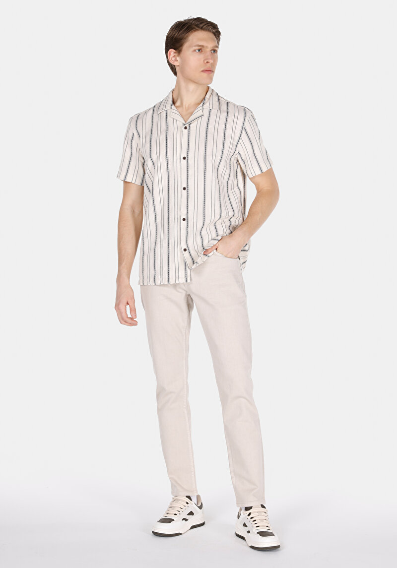 Зображення Сорочка З Коротким Рукавом Чоловіча Бежева Cl1072877