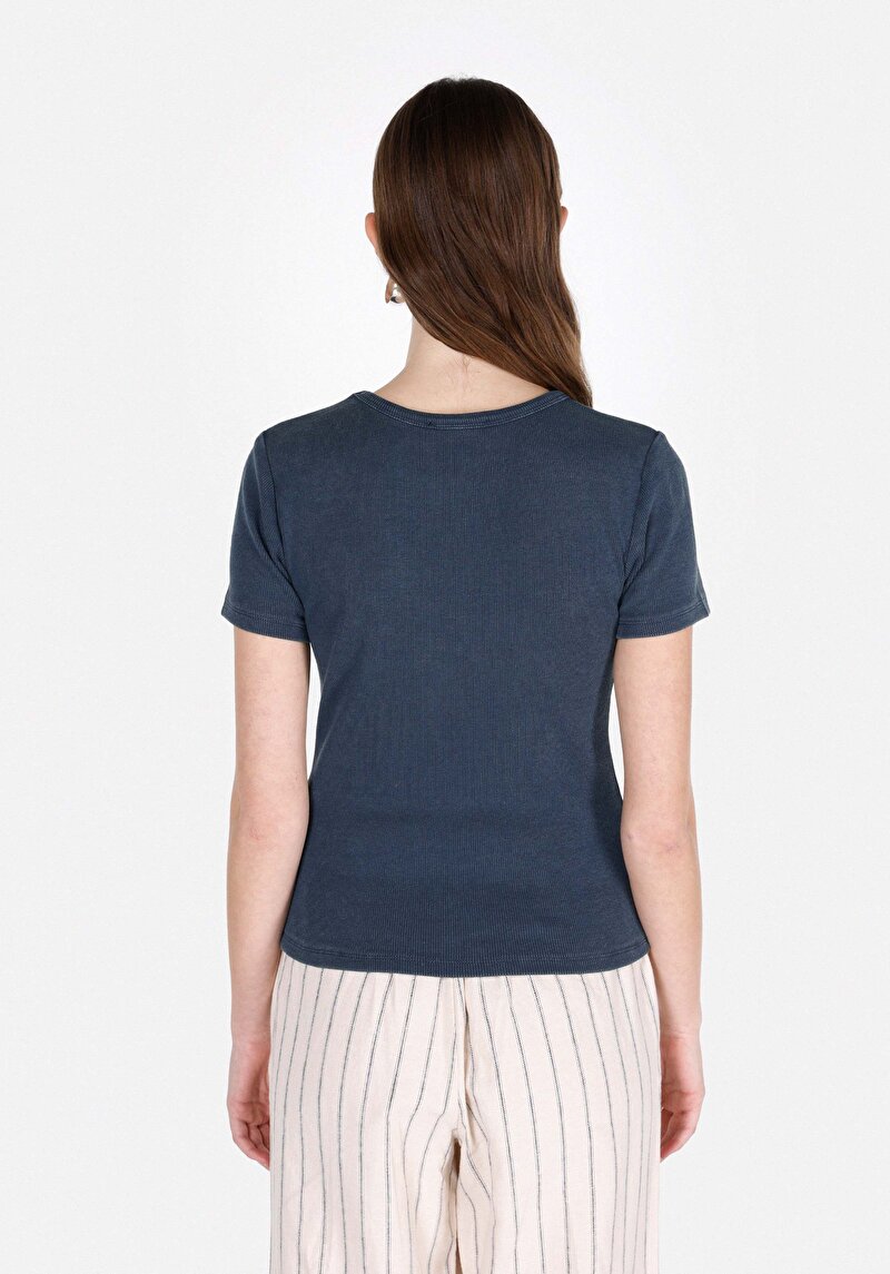 Показати інформацію про Блуза З Коротким Рукавом Жіночий Блакитна  Cl1073924